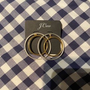 NWT J.Crew Silver and Gold Earrings
